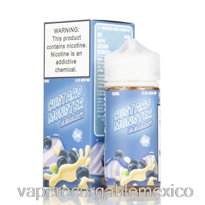 Vape Recargable Blueberry - Natillas Monstruo - 100ml 3mg